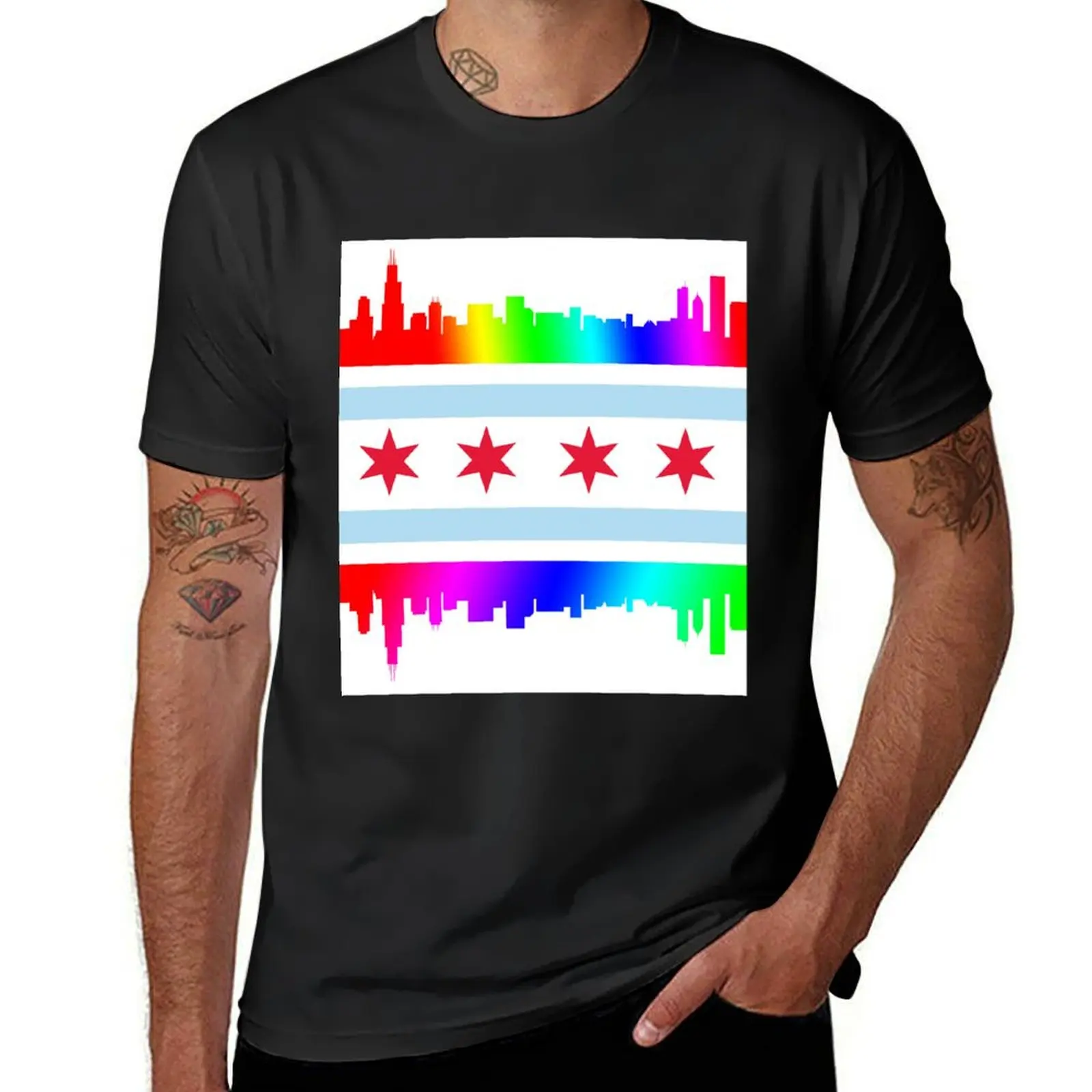 

Chicago Pride T-Shirt hippie clothes customs design your own korean fashion heavyweights mens t shirts casual stylish