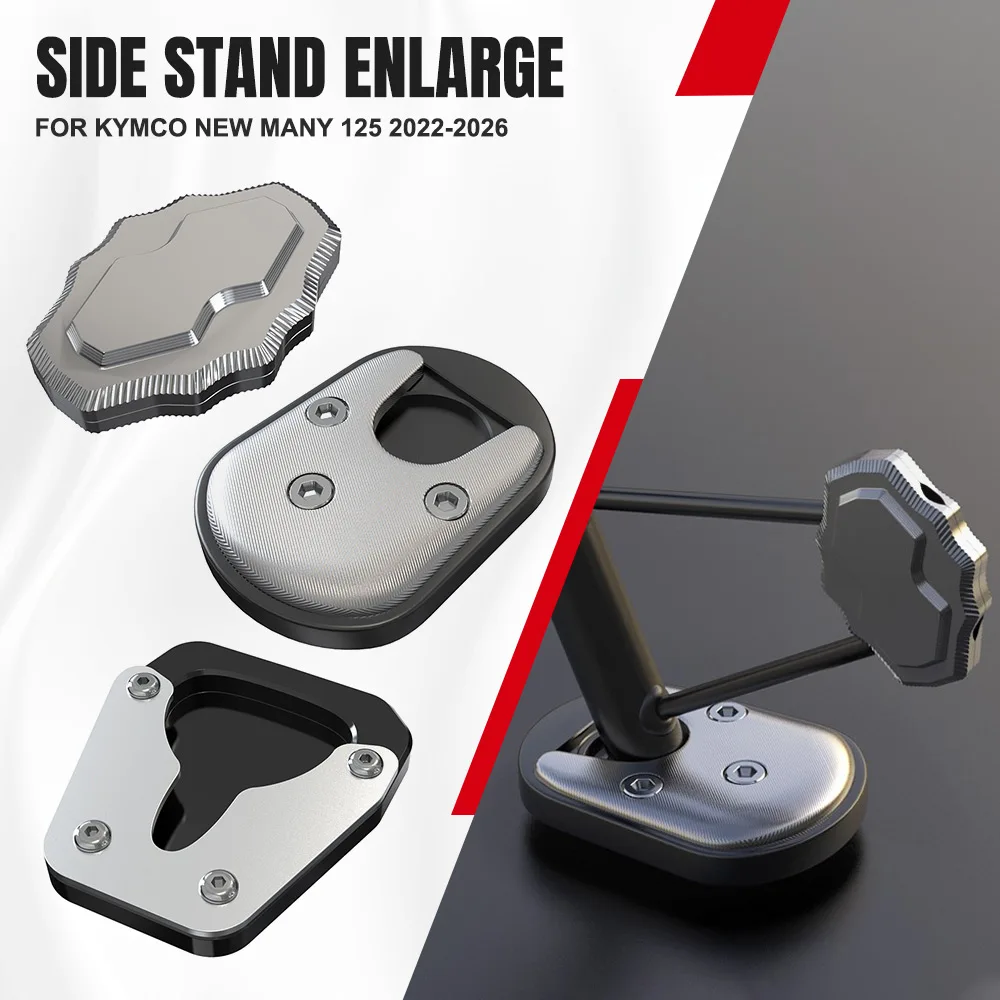 

Side Stand Enlarge Kickstand Enlarger Support Extension For KYMCO New Many 125 2022 2023 2024 2025 2026 Motorcycle Accessories