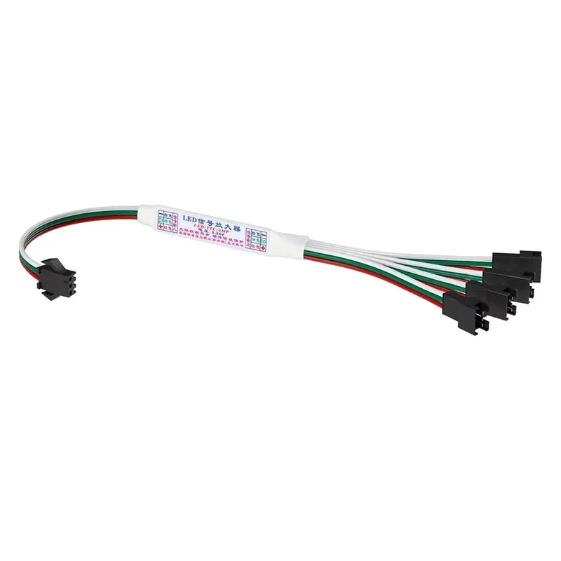 LED Pixel Controller Synchronizer, WS2811 WS2812 Signal Amplifier & Splitter 1 to 4 or 1 to 8 for Addressable RGB LED Strip Ligh