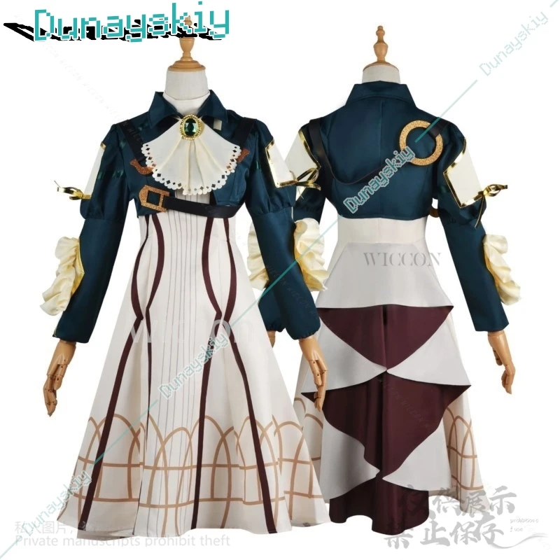 Anime Glass Garden Cosplay Costume pour femmes et filles, robe rétro personnalisée, Lolita Cos, perruques, chaussures, ensemble complet, Halloween, Noël