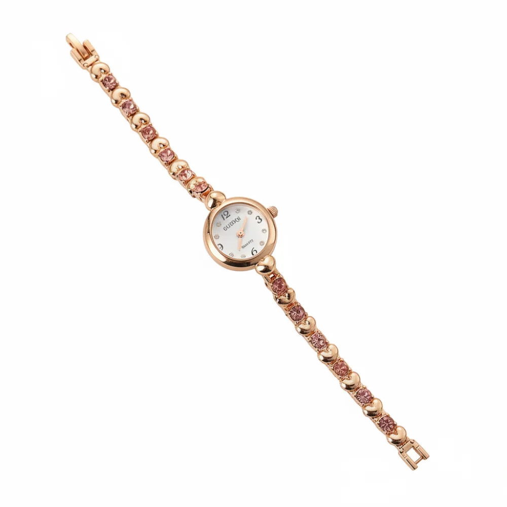 

Роскошные наручные часы со стальным ремешком, универсальный модный стиль, женские часы-браслет с круглым маленьким циферблатом, женские кварцевые наручные часы