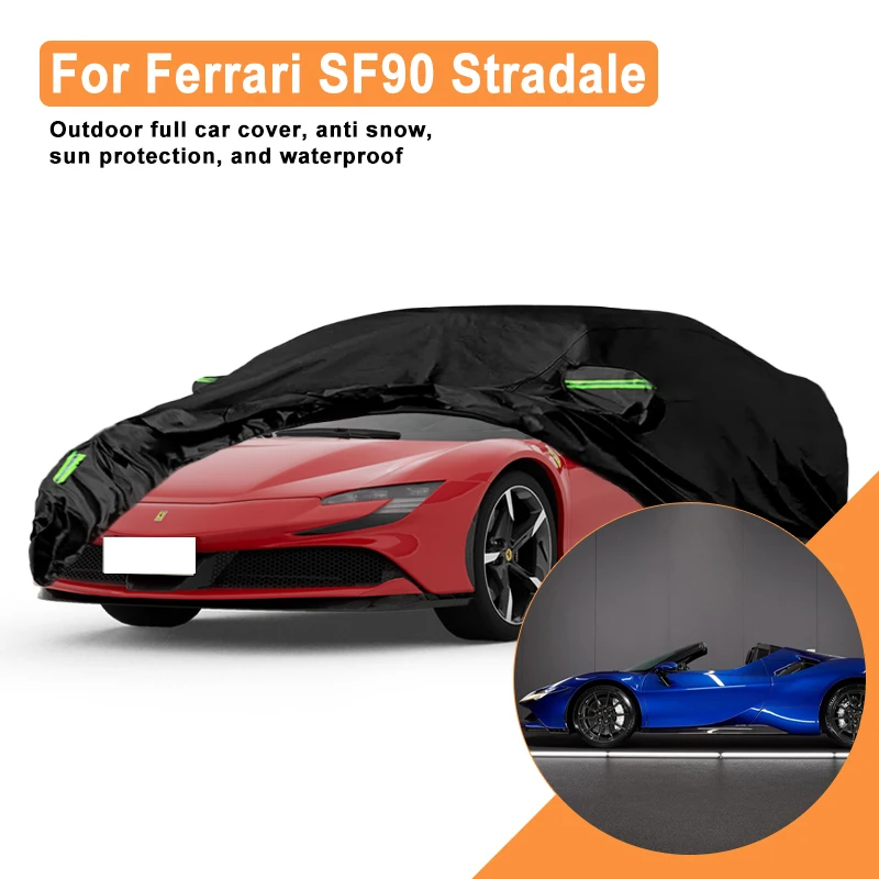 

Full Car Cover for Ferrari SF90 Stradale Outdoor Use - Waterproof Snowproof Sunshade, Winter & Summer Auto Protection Accessory