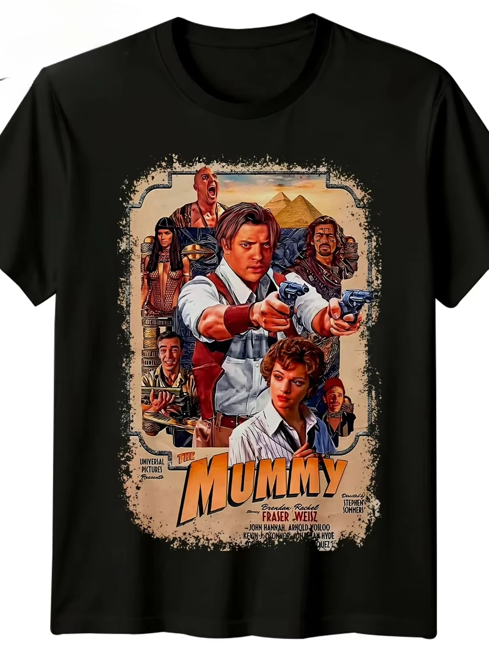 2026 new Men's Movie Poster T-Shirt - Retro 80s Pattern T-Shirt in Regular Fit, Casual Shirt, Suitable for Fans to Wear