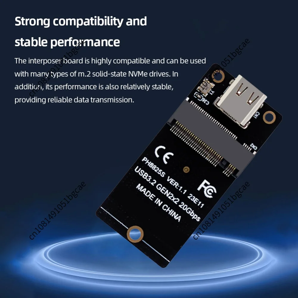

M.2 To Type C SSD Adapter USB3.2 Gen2x2 NVME Conversion Board 20Gbps Adapter Board 2000MB/s for SSD 2230/42/60/80 Dropship