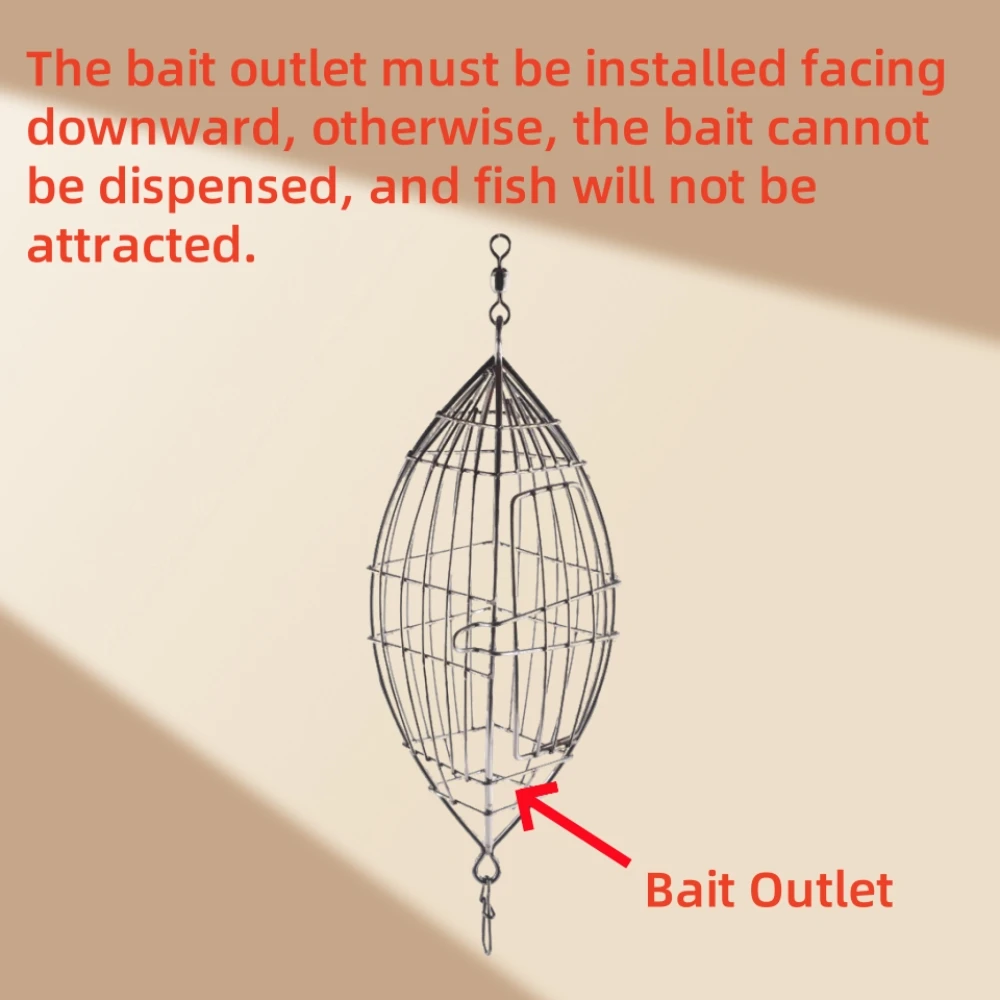 

Bait Cage Basket Feeder Holder Fishing Lure Cage Fishing Accessories Chum Berley Lures Cages Stainless Steel Durable Sea Fishing