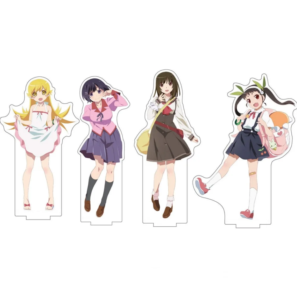 Loen Anime Store Monogatari Series Hitagi Senjogahara Mayoi Hachikuji Tsubasa Hanekawa HD Characters Acrylic Stand About 15cm