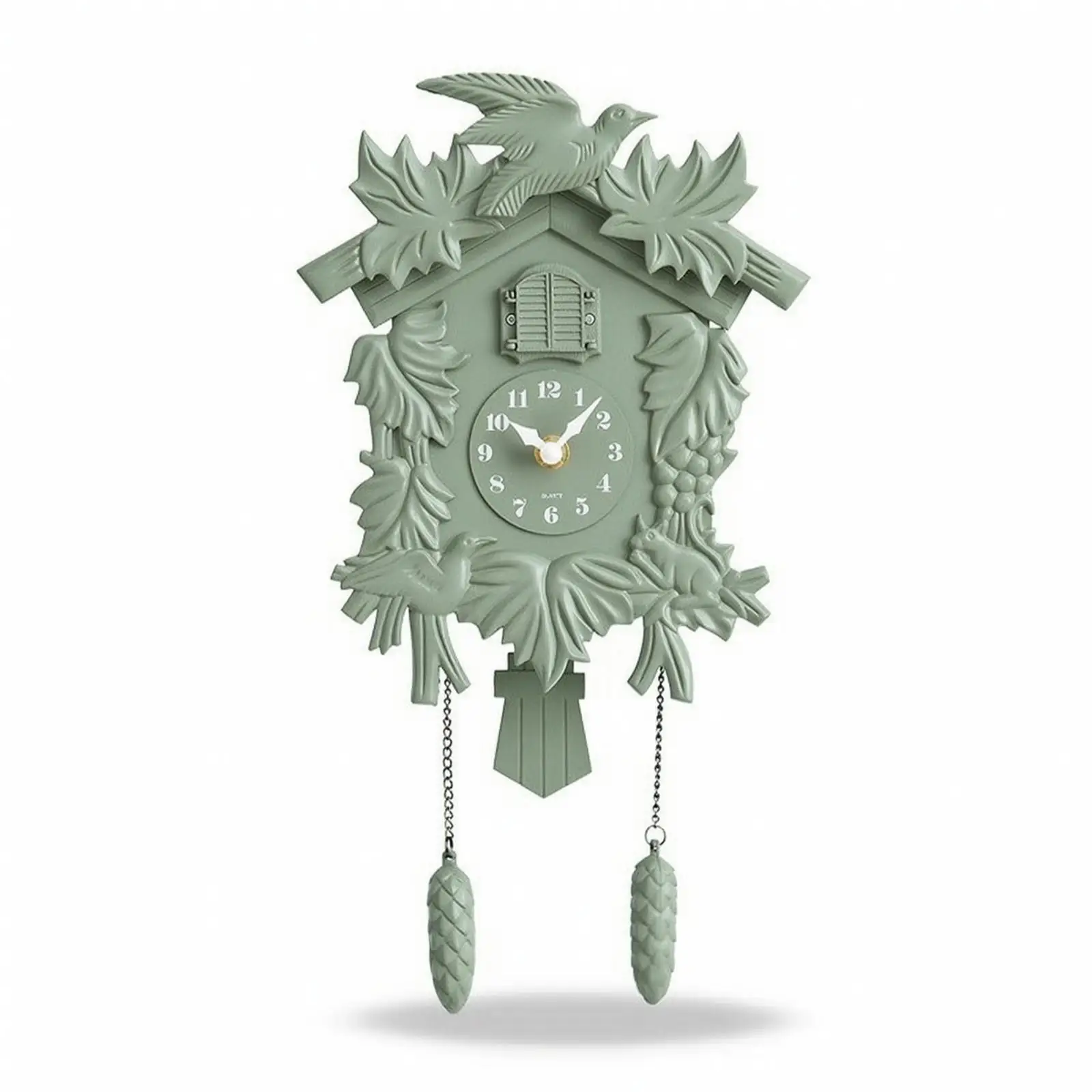 rustic-house-shape-cuckoo-clock-with-wooden-finish-and-weights-for-cozy-home-wall-accent