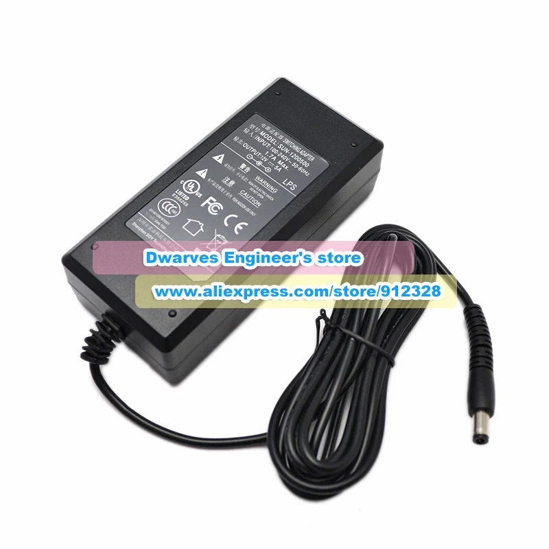 Genuine SUN-1200500 SWITCHING AC Adapter 12V 5A 60W For ACER MONITOR ED322Q ED273UR AG32CQ MAG27CQ ED273 ED273A HDVR81080-T