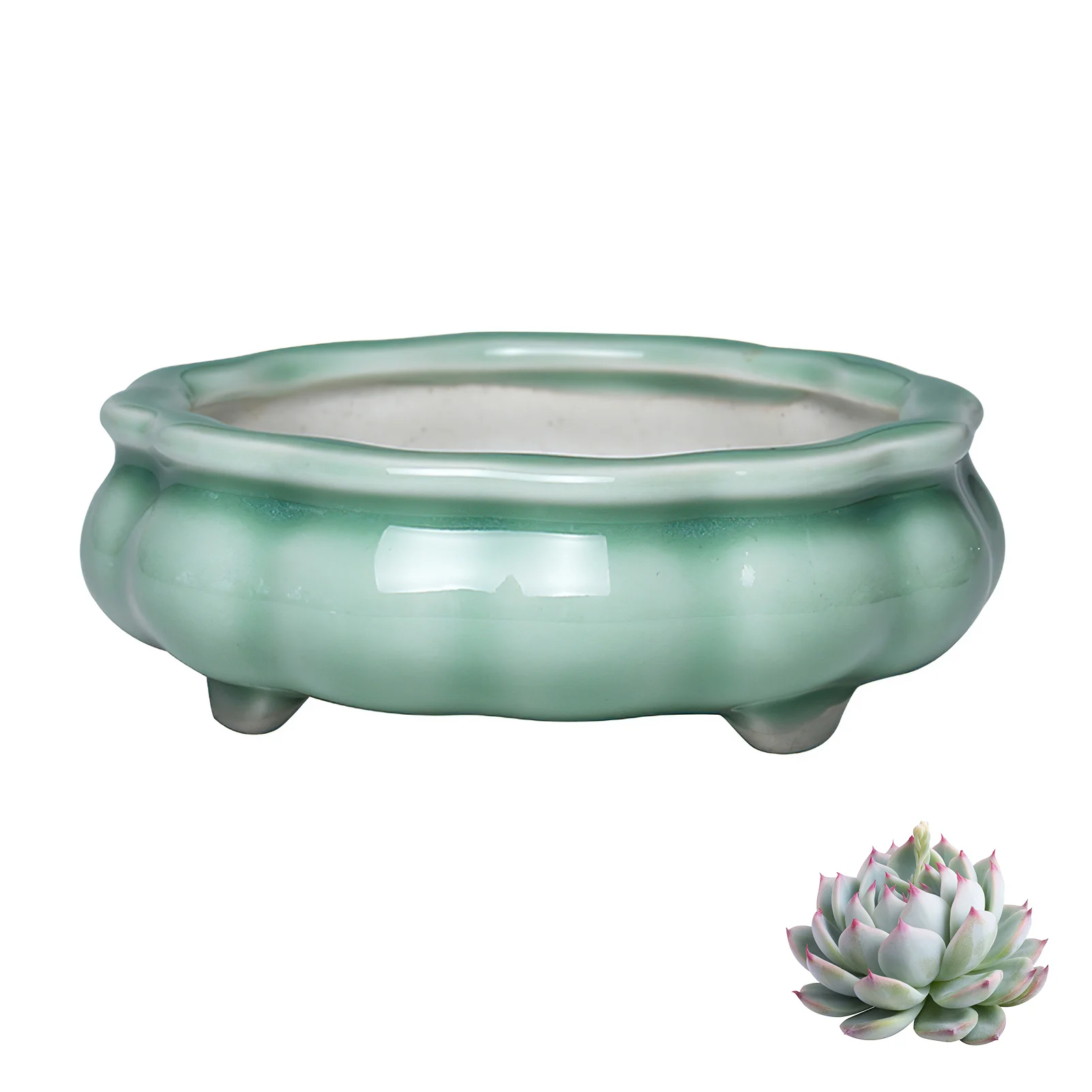 

Chinese Style Flowerpot Bonsai Pots Breathable Stoneware Bonsai Pots With Holes Bonsai Training Flowerpot Ceramic Crafts