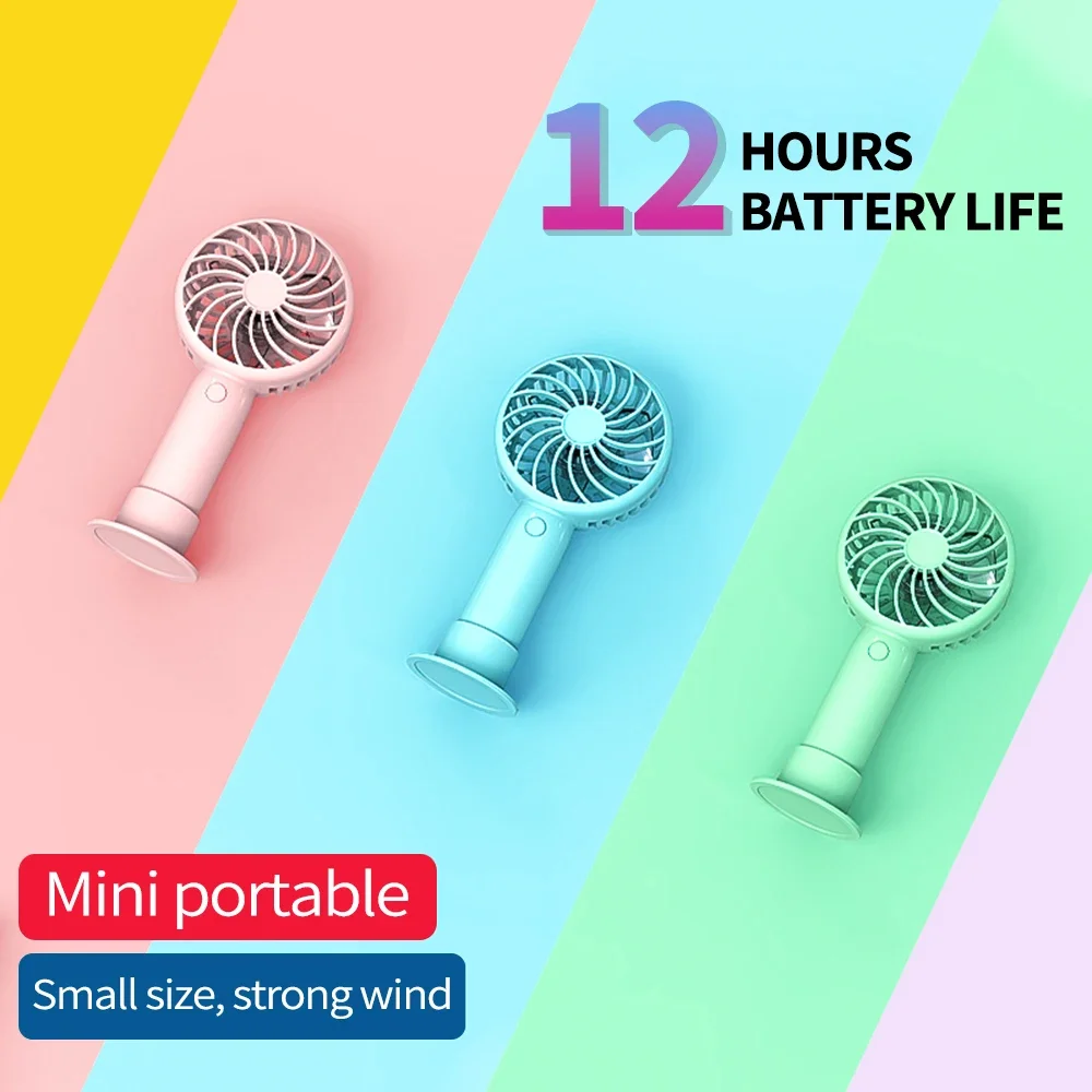 1200 mAh Mini Tragbare FansHandheld USB Aufladbare Leise Handheld FanAir kühler Outdoor Reise Hand Fans belüftung Fan