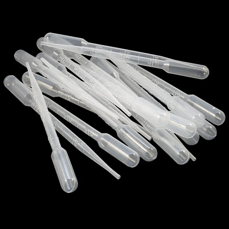 Imagem -03 - Plástico Descartável Graduado Pipetas Transferência Eye Dropper Aula de Ensino Office Lab Experiment Supplies 3ml 100 Pcs por Conjunto