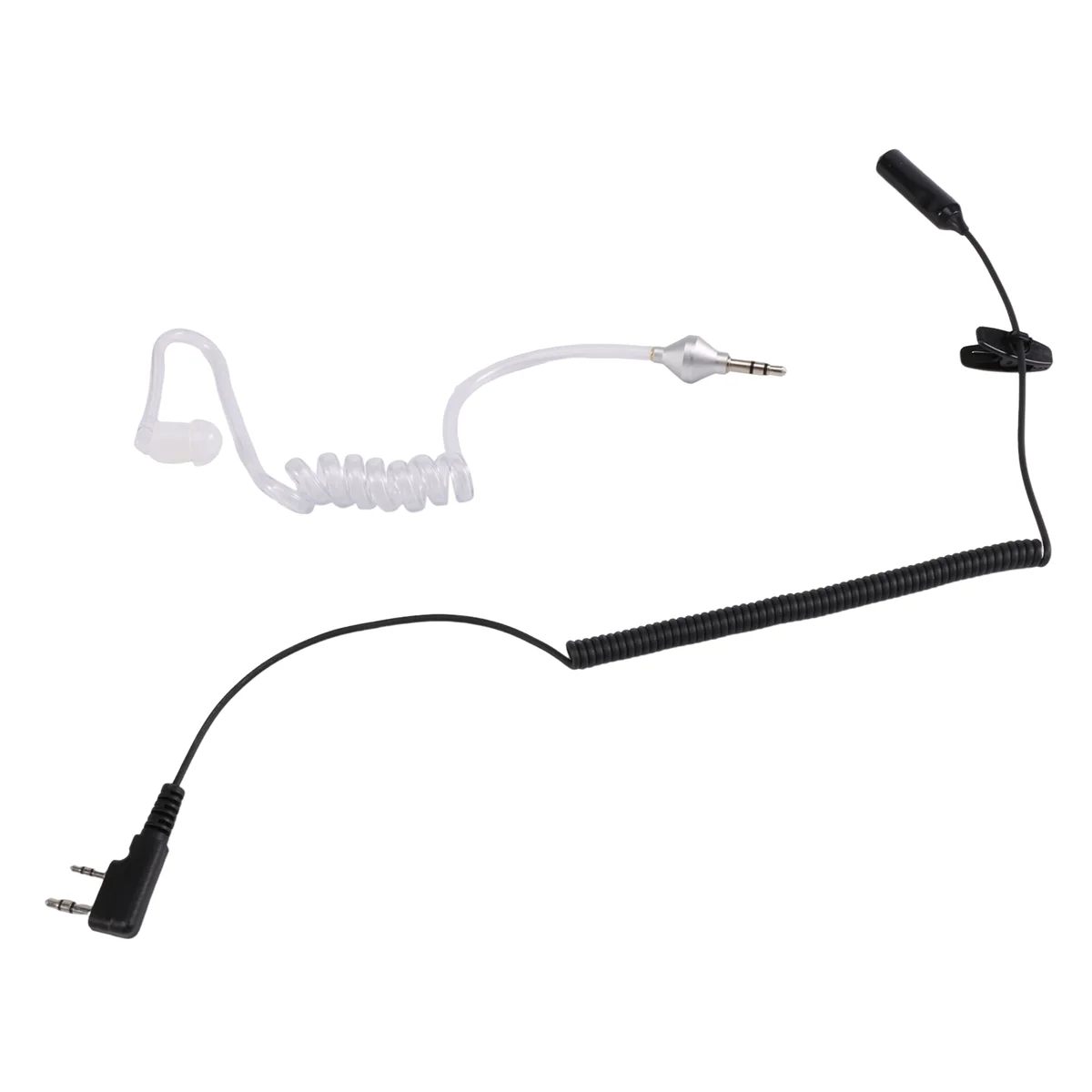 Excellent! 2-Pin PTT Mic Headset to 3.5mm Air Acoustic Tube Earpiece for Baofeng UV-5R 888s