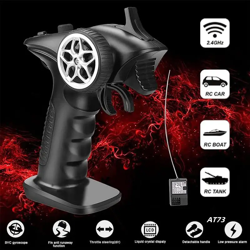 4X GA-4H-TX TX4 2.4Ghz 4CH Radio System Transmitter Controller Remote Control W/ Receiver For RC Car Boat Tank Crawler