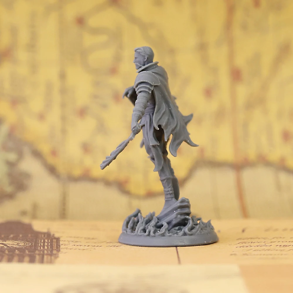 Fantasy Human Rogue Miniature Tabletop Game Unpainted Resin Figure for Wargaming RPG Collection