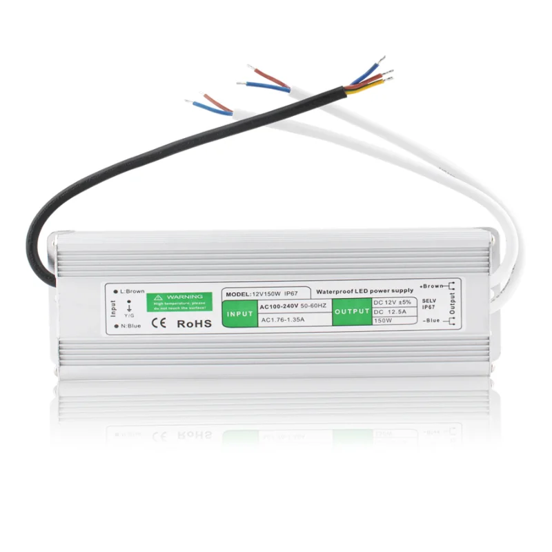 Imagem -02 - Transformador 110v 220v para 12v 24 v Fonte de Alimentação 20w 30w 50w 80w Ip67 à Prova d Água ac dc 12v 24 v Fonte de Alimentação 12 24 v Volt Led Driver