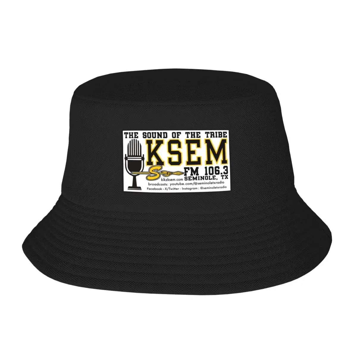 

KSEM FM 106.3 Bucket Hat Sun Hat For Children Beach Bag Icon Ball Cap Men's Women's