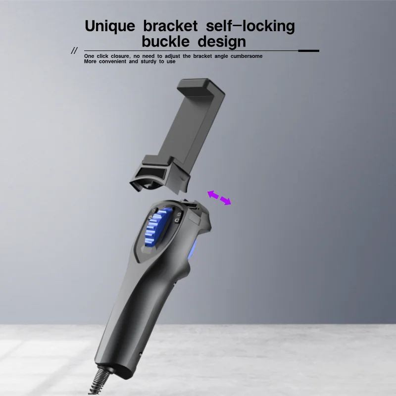 Two-Way Articulating Borescope Industrial Endoscope with 6.2mm Articulating Camera Head for Automotive Support IOS Android