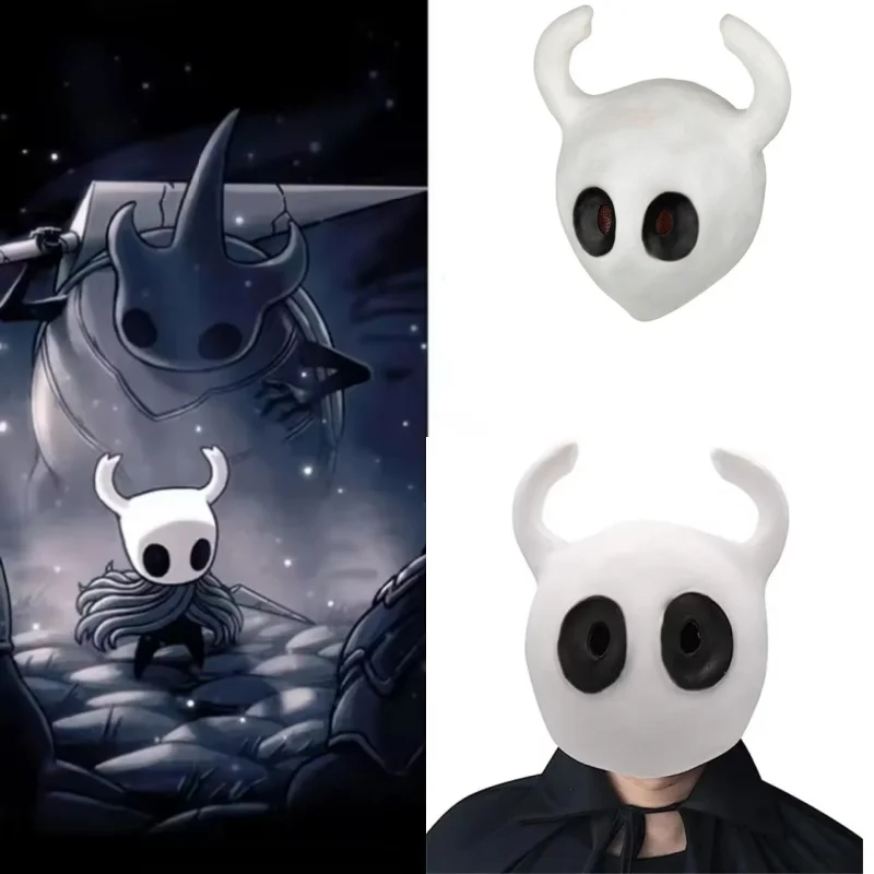 

Party Prop Hollow Knight Mask Game Cosplay Party Mask Halloween Role Play Costume Helmet Adventure Dress Up Funny Toy Latex Mask