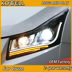 Car Styling for Chevrolet Cruze Head Light 2009-2014 Cruze Headlight DRL Turn Signal High Beam Projector Lens