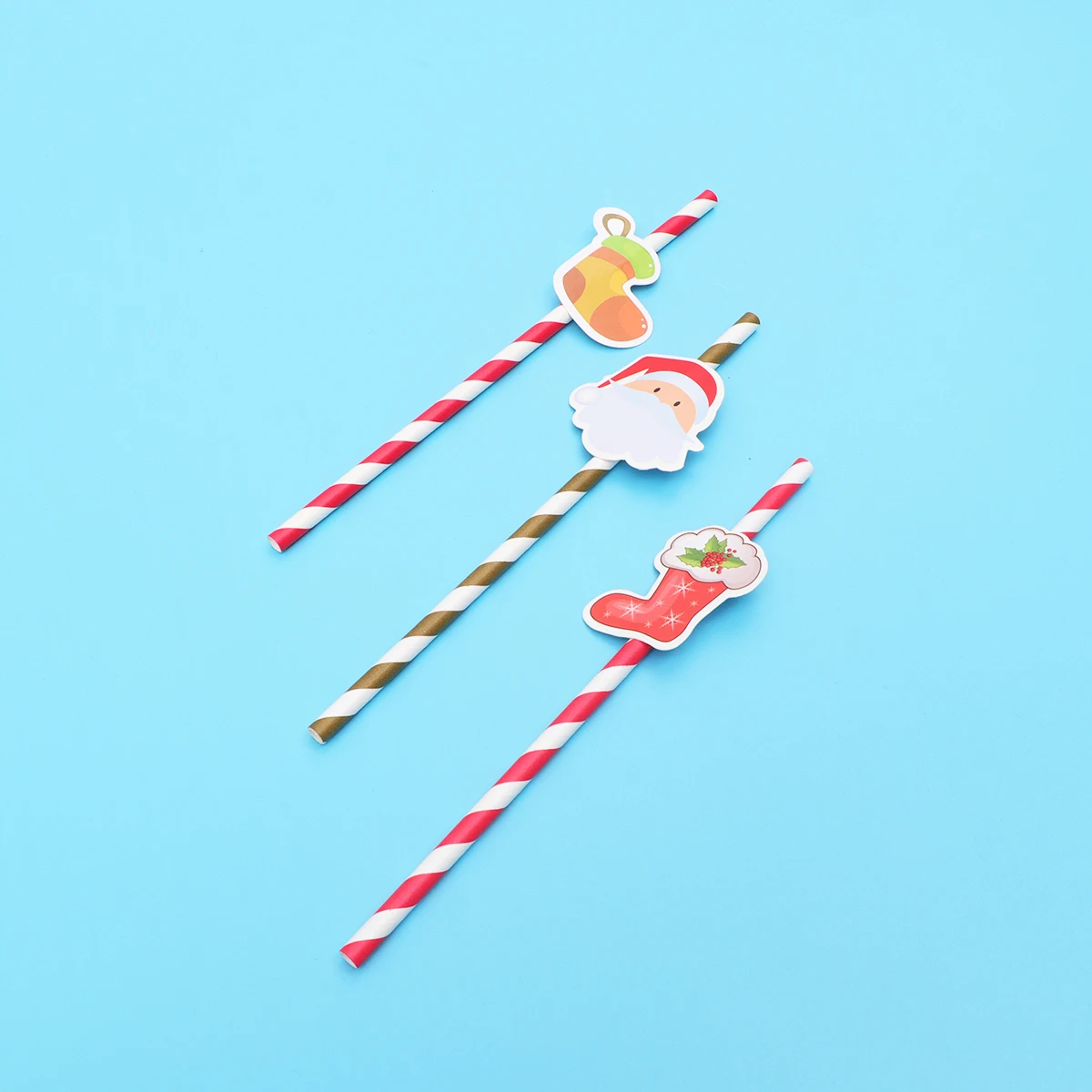 

30pcs Christmas Disposable Straws Set Premium Paper Drinking Straw Red White Xmas Party Supplies Eco FriendlyReusable