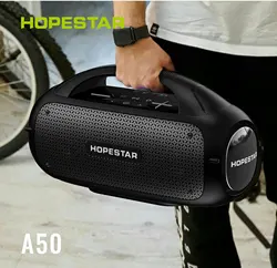 HOPESTAR A50 High Power 80W Portable Bluetooth Speakers Powerful Sound box Wireless Subwoofer Bass Mp3 Player With Mic karaoke