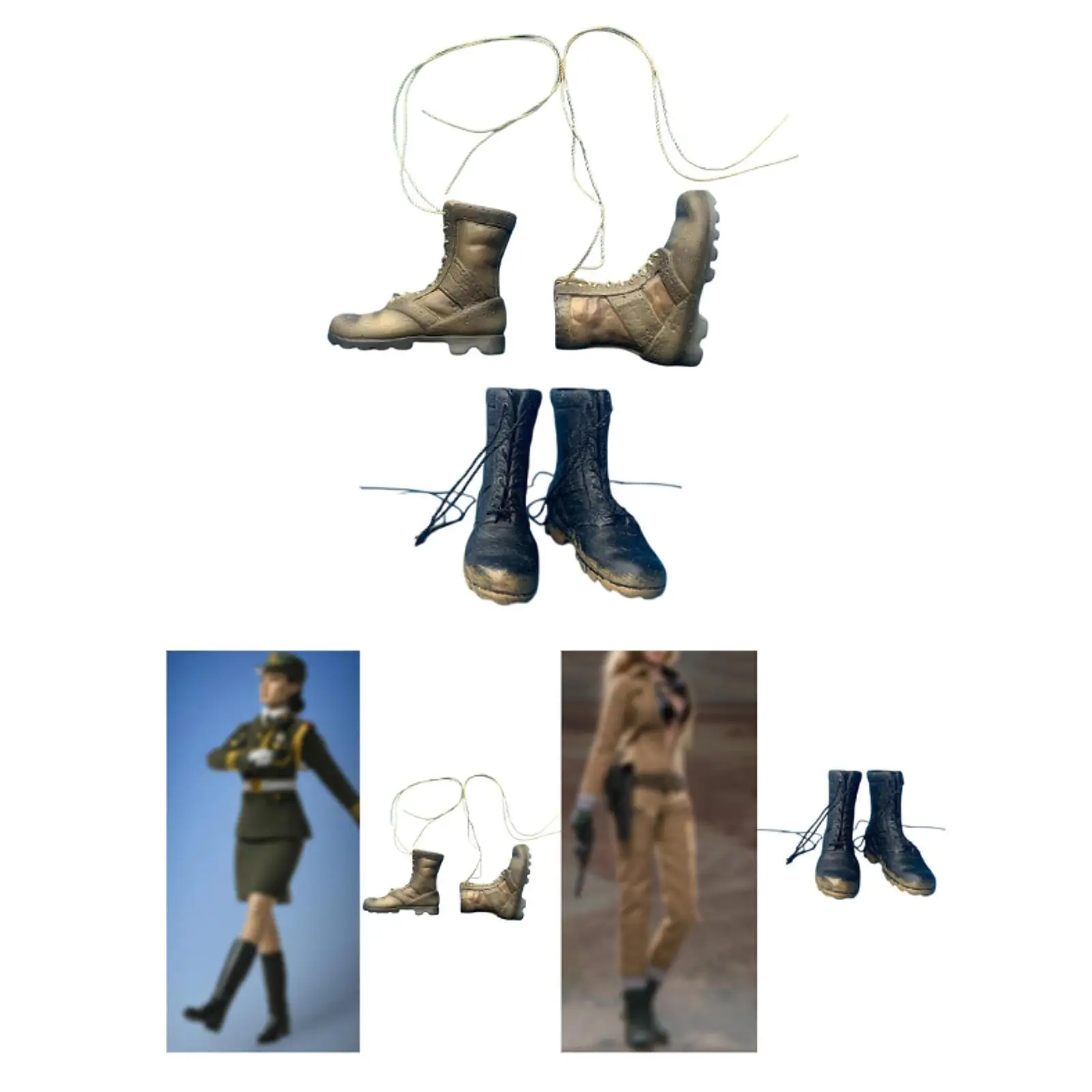 1/6 Scale Short Boot Miniature Figure Costume Stylish Accessories Outfit Work Boots for 12'' Female Dolls Figure Accessory