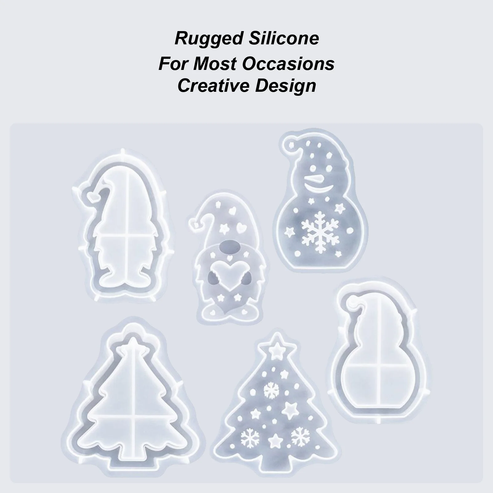 

Holiday Silicone Molds 3D Plaster Ornament Molds Set Art Craft Mould For Home Room Wedding Party Decoration Table Centerpiece