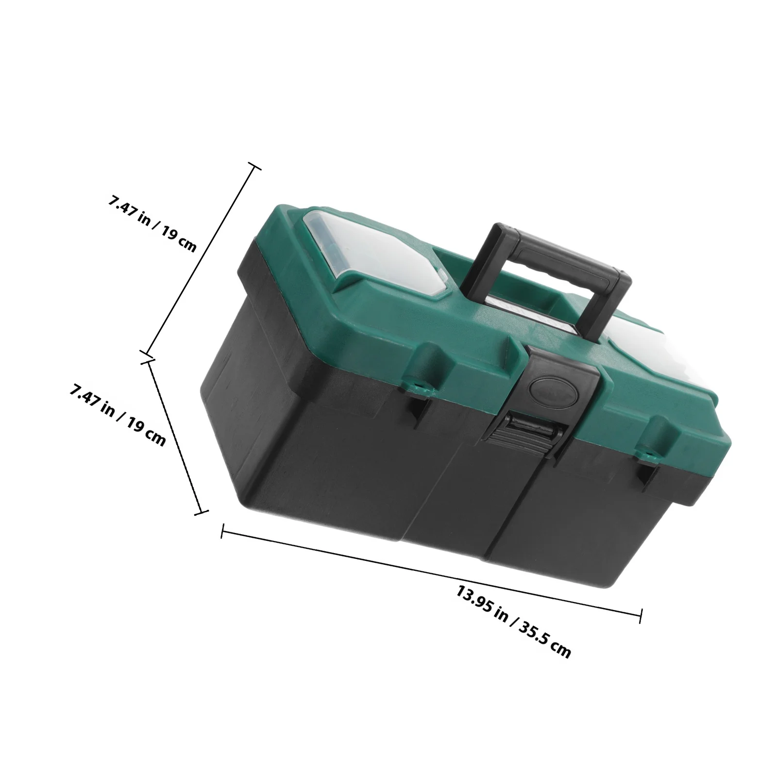 14 بوصة صندوق أدوات بلاستيكي منظم حقيبة للتخزين المحمولة لميكانيكا الكهربائي مع مقصورات متعددة الطبقات المحمولة #6