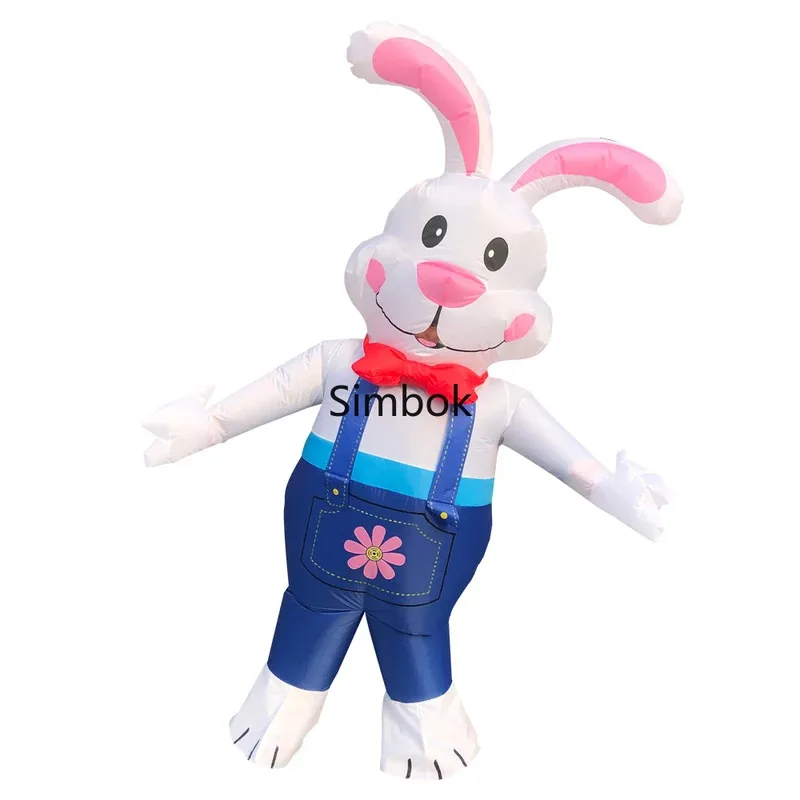 Kostum Cosplay Kelinci Paskah Tiup untuk Dewasa, Dekorasi Panggung Lucu, Kostum Festival Kreatif untuk Pria dan Wanita