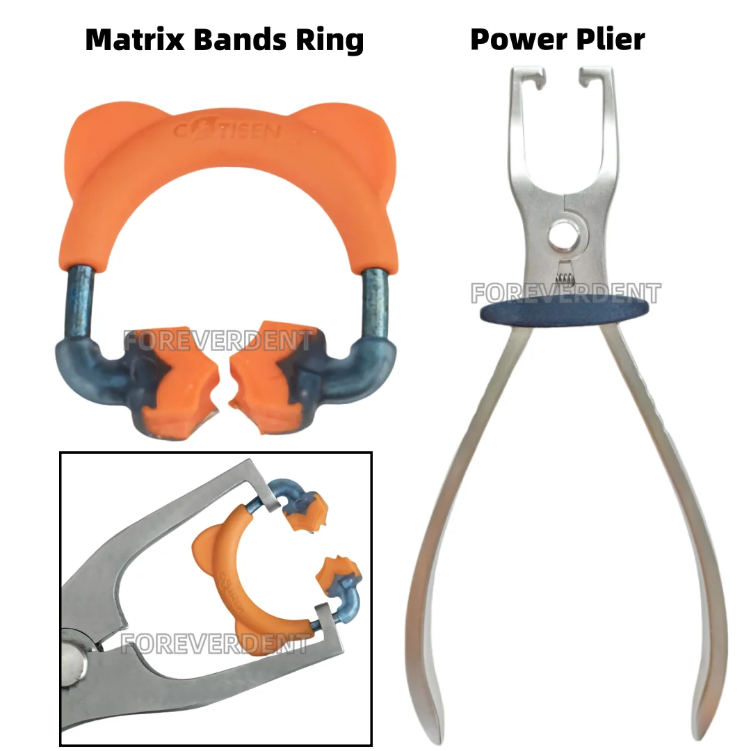 

Dental Matrix Ring Forceps Placement Plier Strong Separator Clamping Rings Fits Wagotrix Titanium