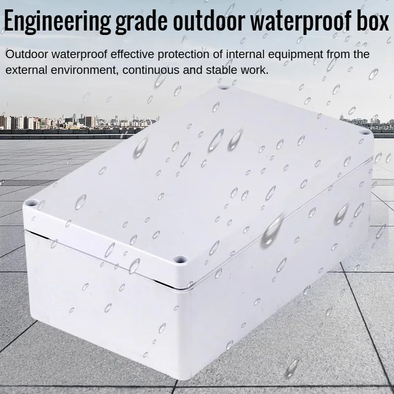Outdoor Waterproof Electrical Enclosure Box ABS Plastic rain-proof Power Equipment Sealed Junction Wire Case for Monitoring Syst