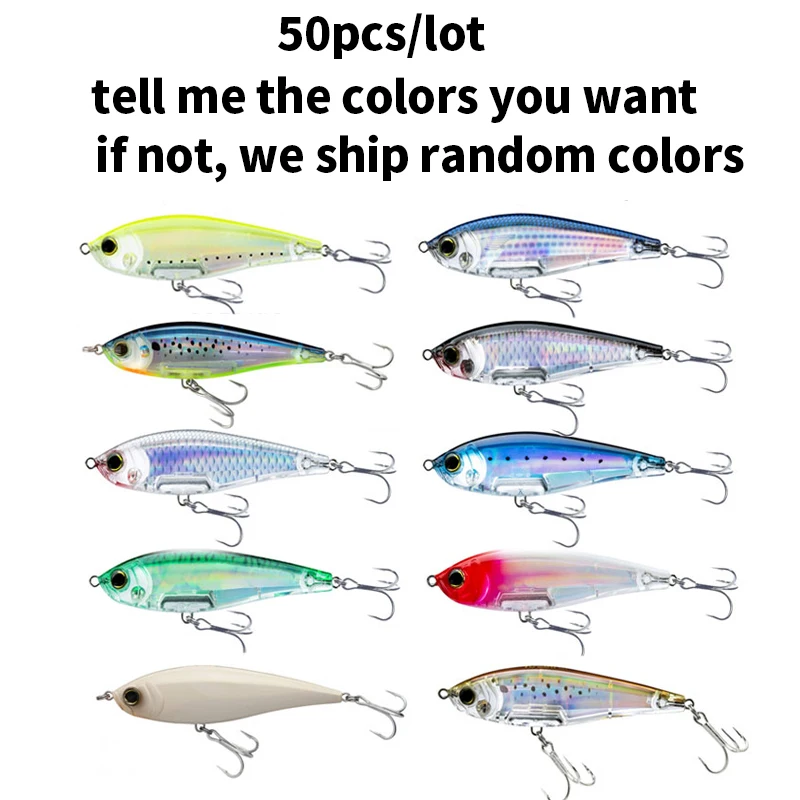 

50pcs 90mm 18g Pencil Bait Sinking Fishing Saltwater Peche Trout Lures Isca Artificial Pencil Pesca Wobblers 9070