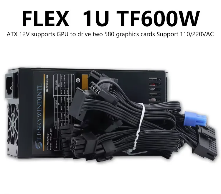 

600W Power Supply Small 1U ATX Flex 110/220V 20+4Pins Switching Power Supply Fully Modular For Computers PC Desktop Server
