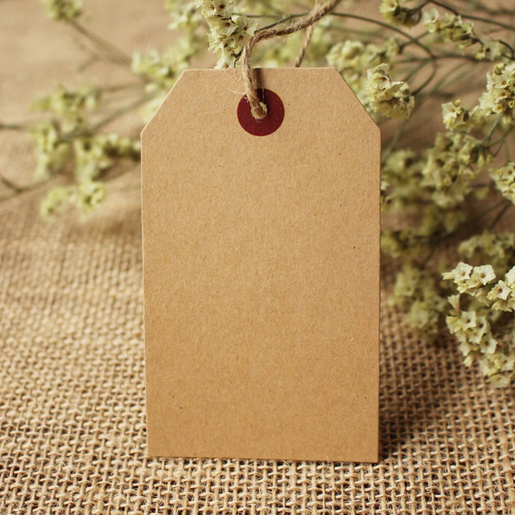 

100 Pcs Cards Packaging Label Brown Kraft Paper Tags Vintage DIY Labels Wedding Decorations Price Tags Scrapbooks
