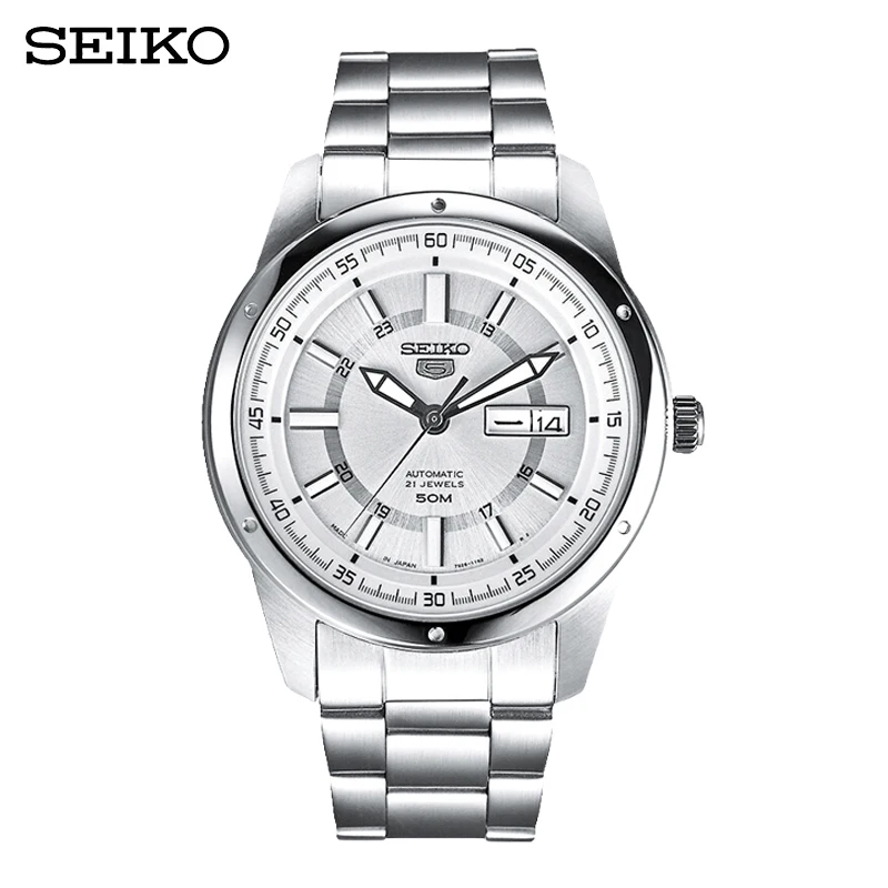 

SEIKO 5, мужские часы, оригинальные японские автоматические брендовые часы, светящиеся водонепроницаемые мужские часы со стальным ремешком, календарь недели, деловые часы