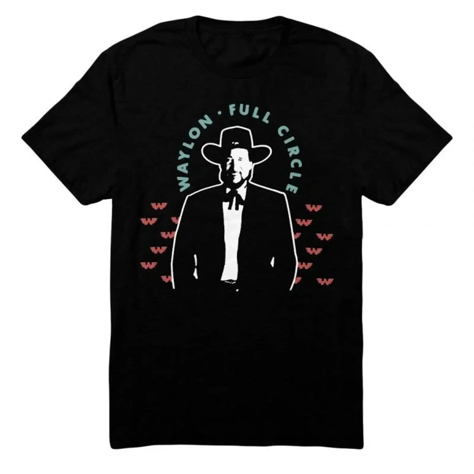 WAYLON JENNINGS Full Circle T SHIRT S 2XL New Official Kings Road Merchandise vintage Washed designer clothes Slightly Stylish