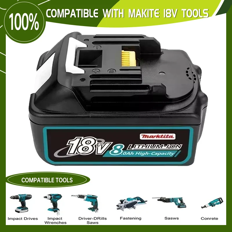 

Authentic product suitable for Makita BL1850B li-ion battery 8Ah 18V BL1850 BL1860B BL1860 BL1840 BL1830B BL1830B LXT-400 RU