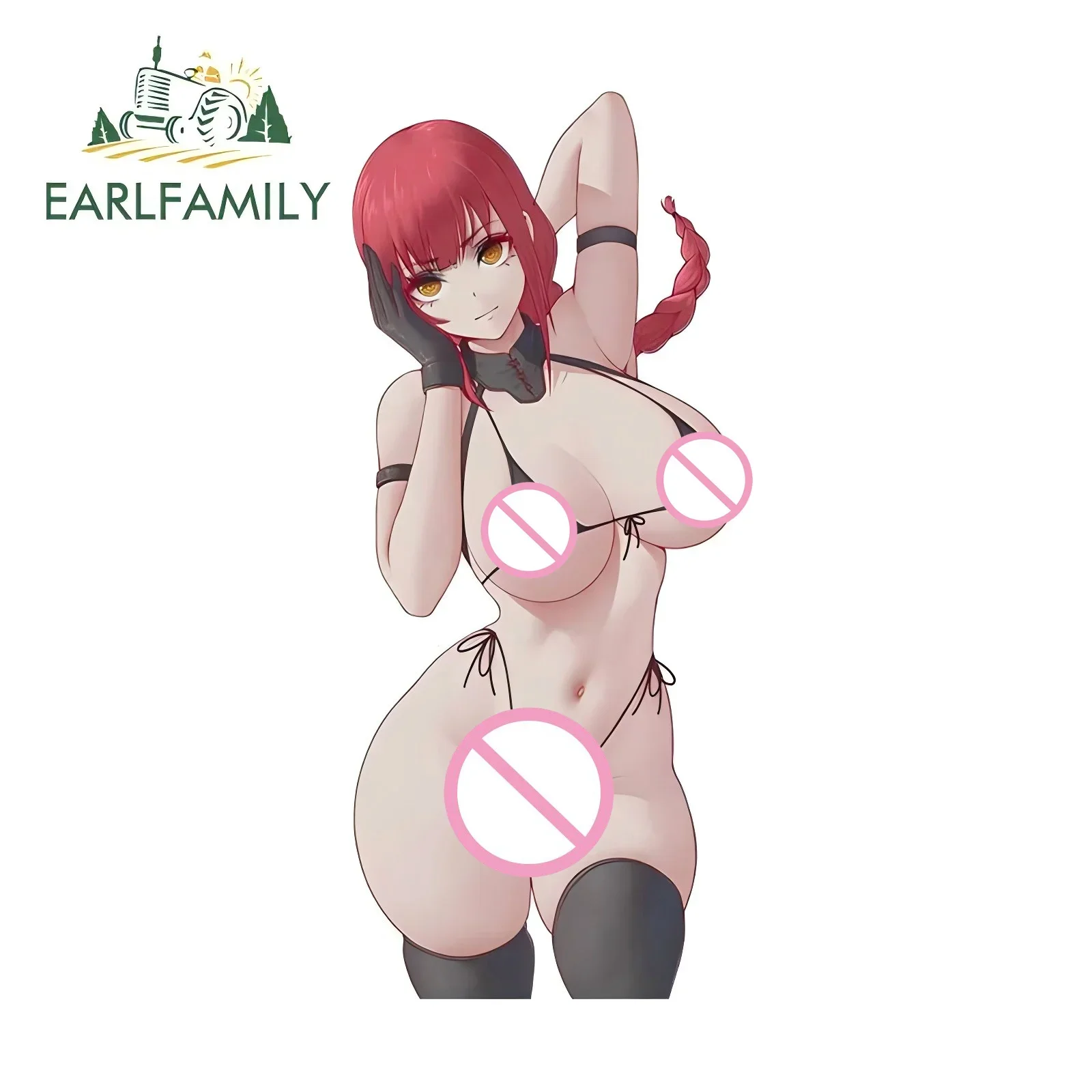 Earl family 13cm Makima Anime Waifu Ass Auto Aufkleber wasserdichte Vinyl Auto Wrap Tools heißen Skateboard Aufkleber Persönlichkeit Zubehör