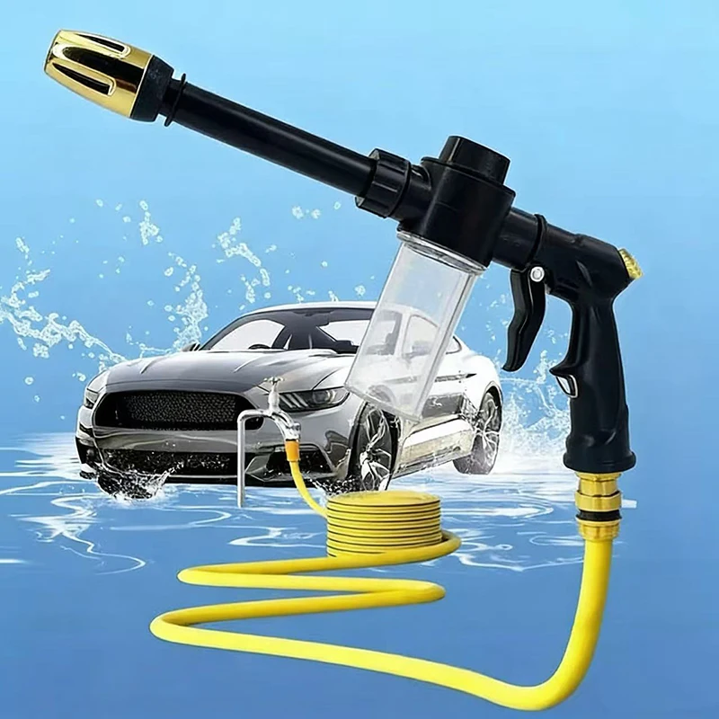 Gartenschlauchdüse für Autowäsche, Reinigung, Sprühwasserleitung, Zubehör, Hochdruck-Wasserpistolenkopf, multifunktionales Bewässerungswerkzeug
