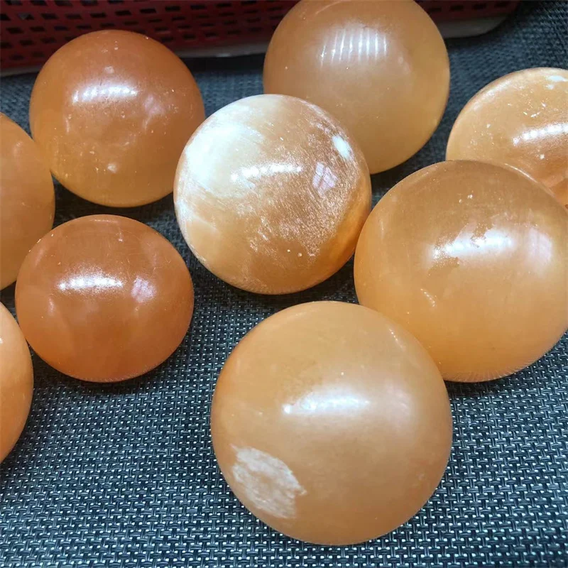 

Natural Stone Quartz Polished Gemstone Yellow Iceland Crystal Sphere Healing Reiki Gem Home Decoration Feng Shui Ball Crafts