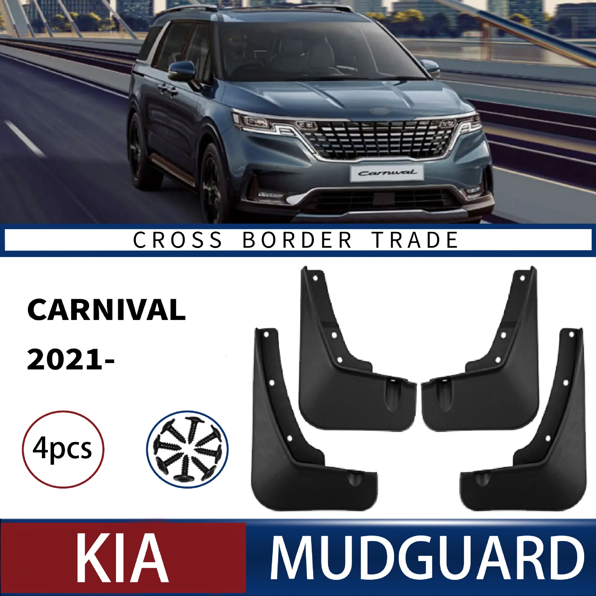 

FOR Kia Carnival 2021-2024 Car Molded Mud Flaps Splash Guards Mudguards Front Rear Styling Front Rear Car Accessories