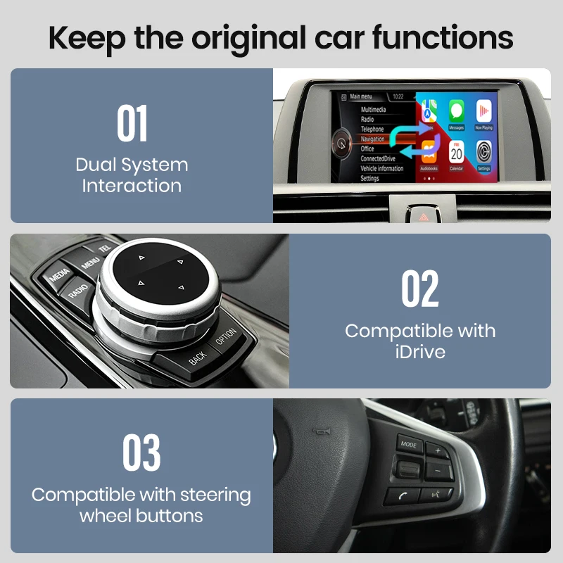 Junsun-مشغل سيارة أندرويد لاسلكي لبي إم دبليو ، نظام NBT CIC ، سلسلة 1 2 3 4 5 ، X1 X3 X4 X5 F20 F21 F30 F31 F34 F10 F48 F25 F26 F10 E84