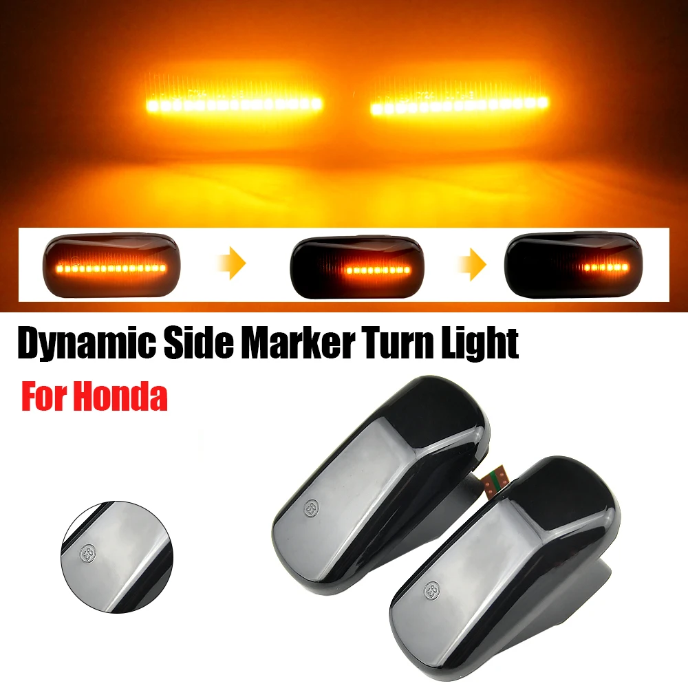 

2 шт. автомобильные прозрачные линзы, светодиодный боковой габаритный указатель поворота, белый 2002-2016 для Honda Fit/Jazz, динамический боковой габаритный указатель поворота