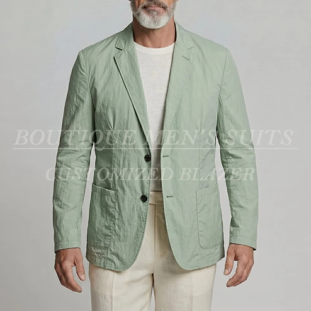 

Tailor-Made Men's Suits Slim Fit Single Breasted Notch Lapel Blazer Fashion Summer 2 Piece Jacket Pants For Office Work