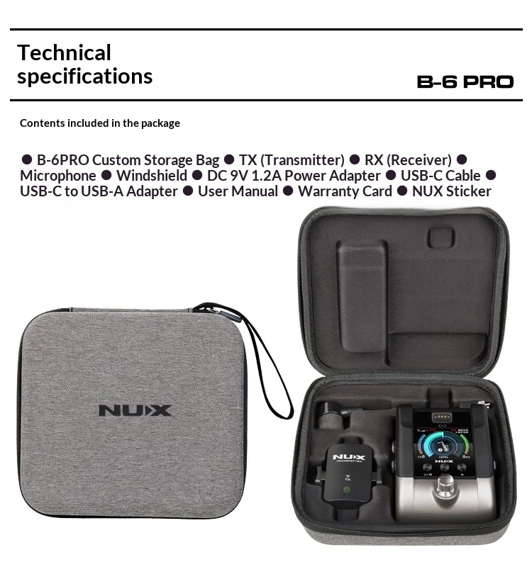 ميكروفون NUX B6 PRO الساكسفون اللاسلكي لاقط الأداء الخارجي ميكروفون احترافي #6