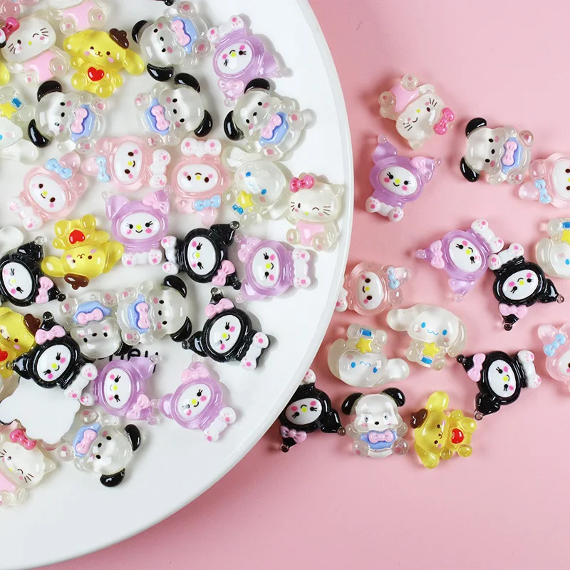 

25/50 шт. Kawaii для Kuromi аксессуары DIY смола крем клей заколка для волос аксессуары чехол для телефона канцелярские материалы подарок