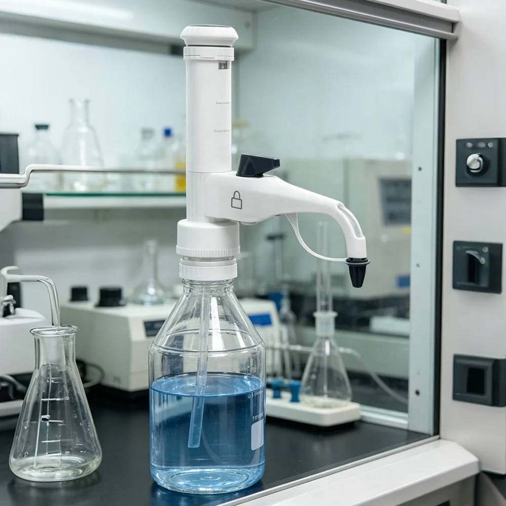 Pipette Bottle Mouth Separator Liquid Filling Bottle Laboratory Adjustable Quantitative Liquid Filling Device for Lab
