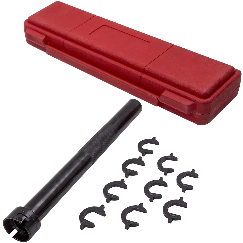 1/2\'\' Drive Inner Tie Rod Removal & Installation Tool Kit w/ 9 Adapters Universal Dual Inner Tie Rod End Installer Remover