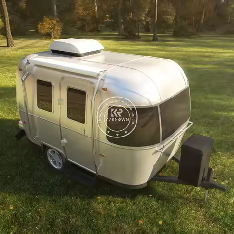 Low Price Road Camper Trailer Aluminum Made Chinese Factory Off Road Stainless Steel Caravan RV Travel Trailer