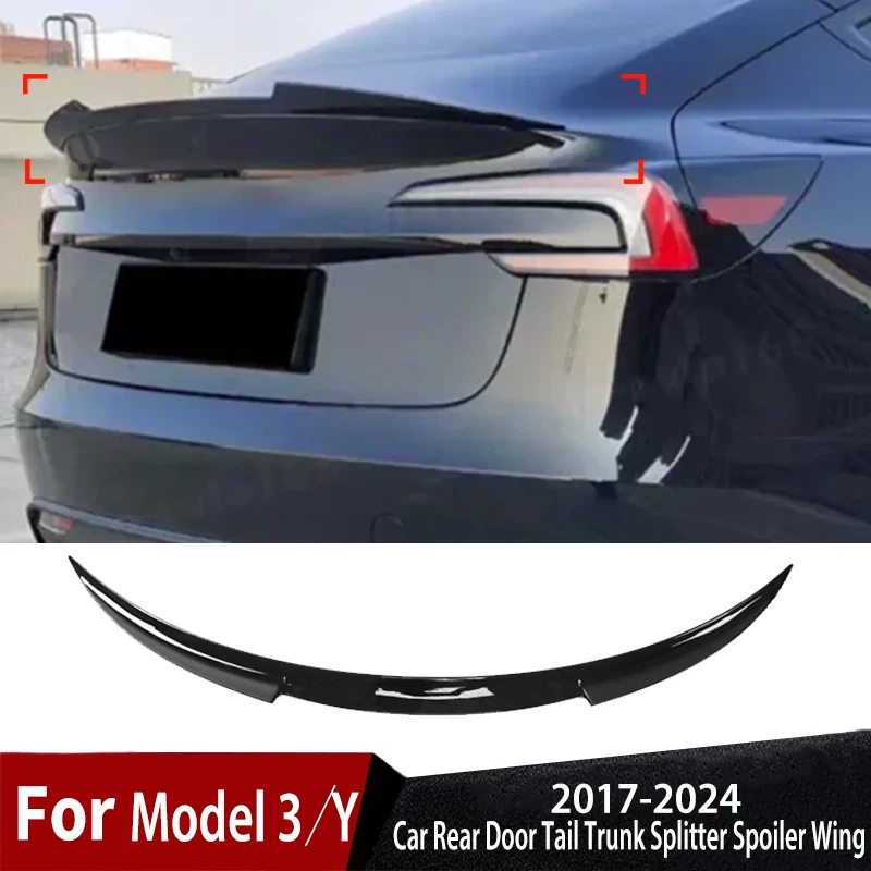 

For Tesla Model 3/Y 2017 2018 2019 2020 2021 2022 2023 2024 Car Rear Door Tail Trunk Splitter Spoiler Wing Auto Accessories Trim